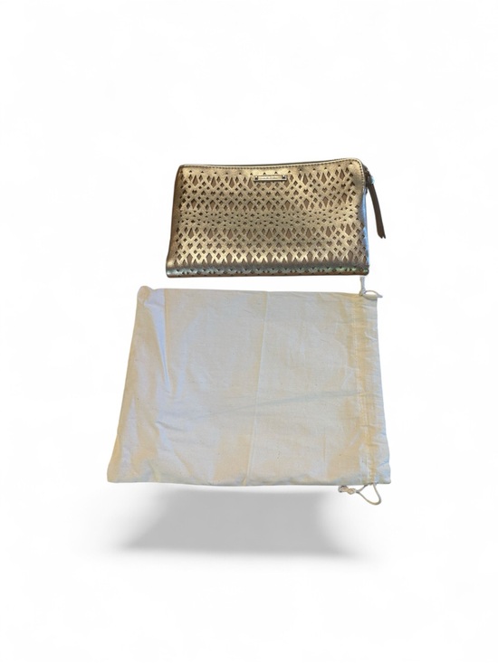 Stella & Dot Handbags - Stella & Dot Metallic Silver Wristlet Clutch with Mirror